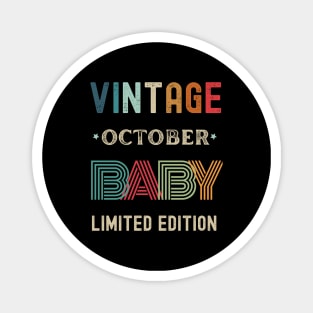 Vintage Limited Edition October Birthday Gift Magnet